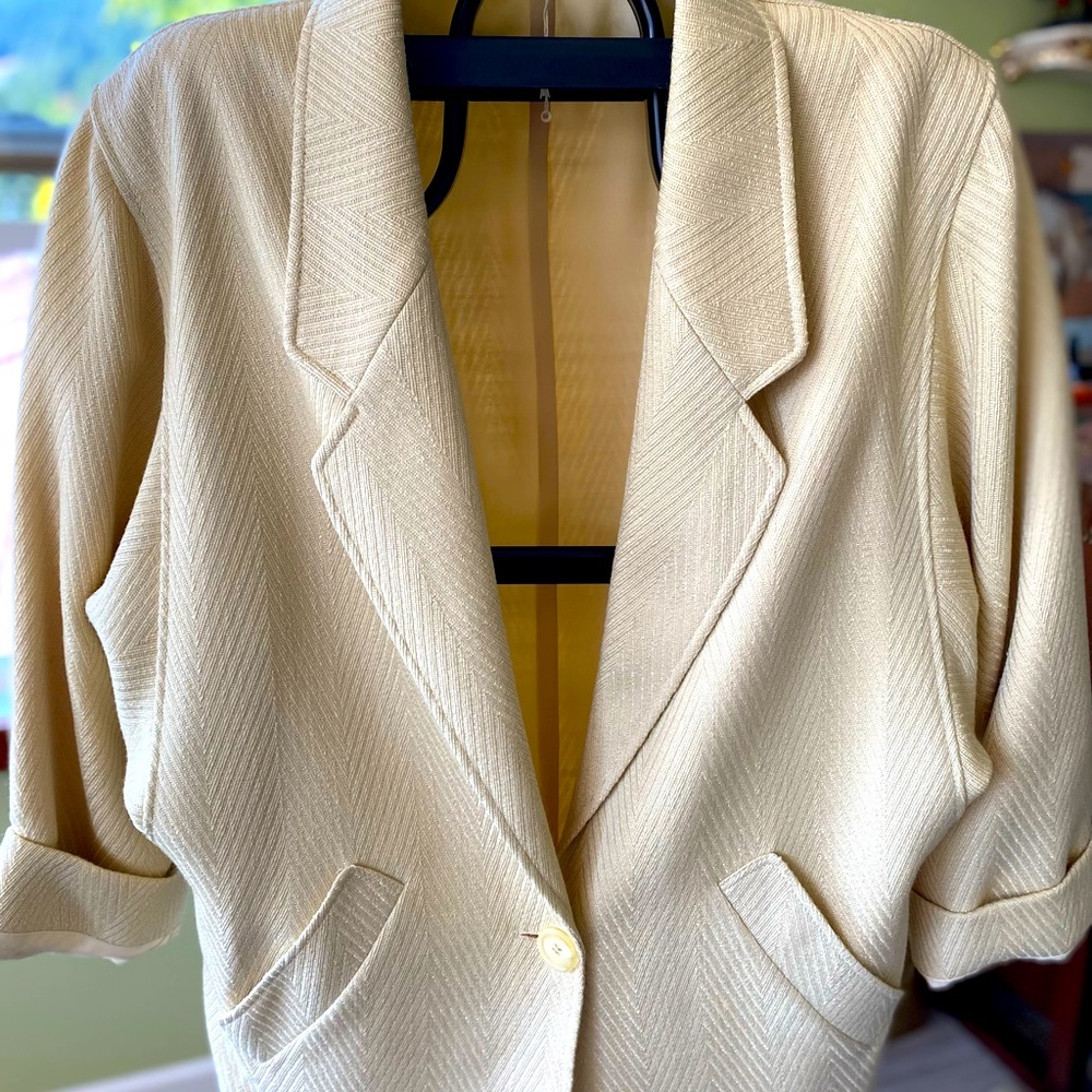 1980s Beige Oversized Coat